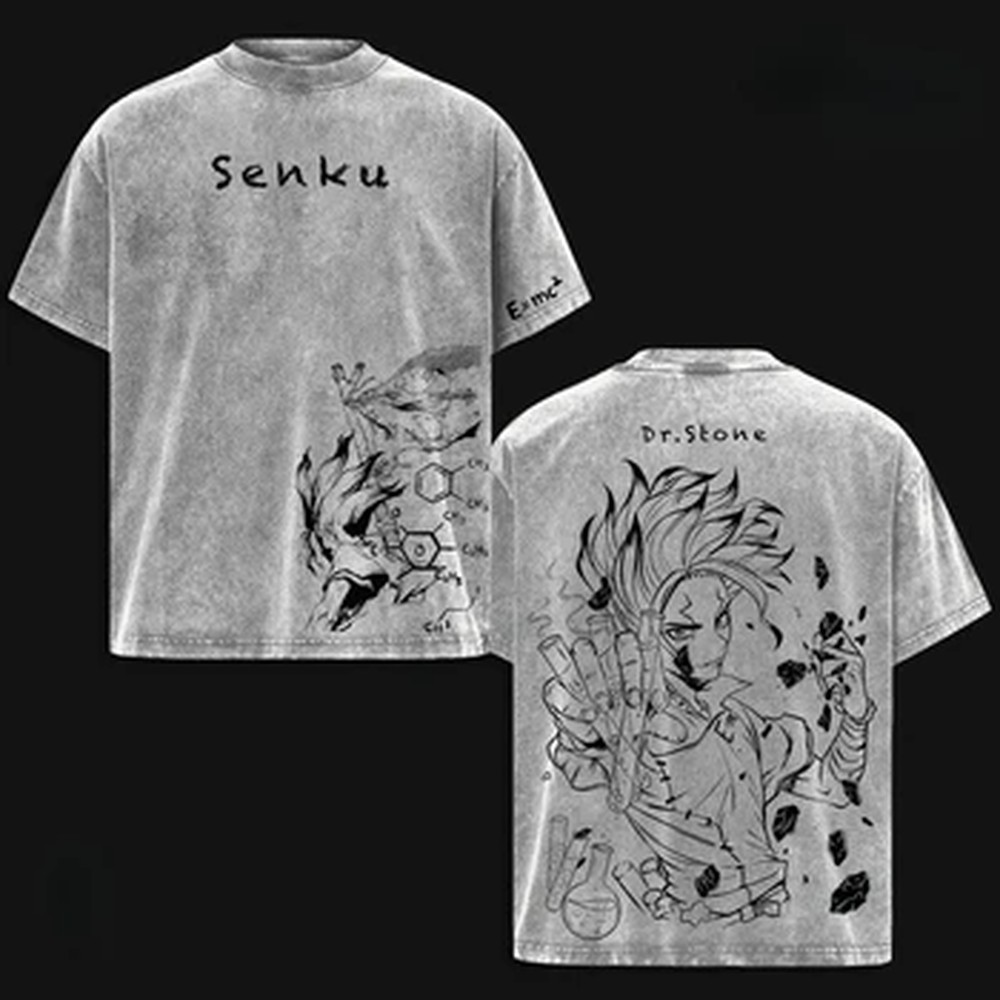 Anime Themed Merchandise - Ishigami Senkuu Dr.STONE T-shirt Anime Printed