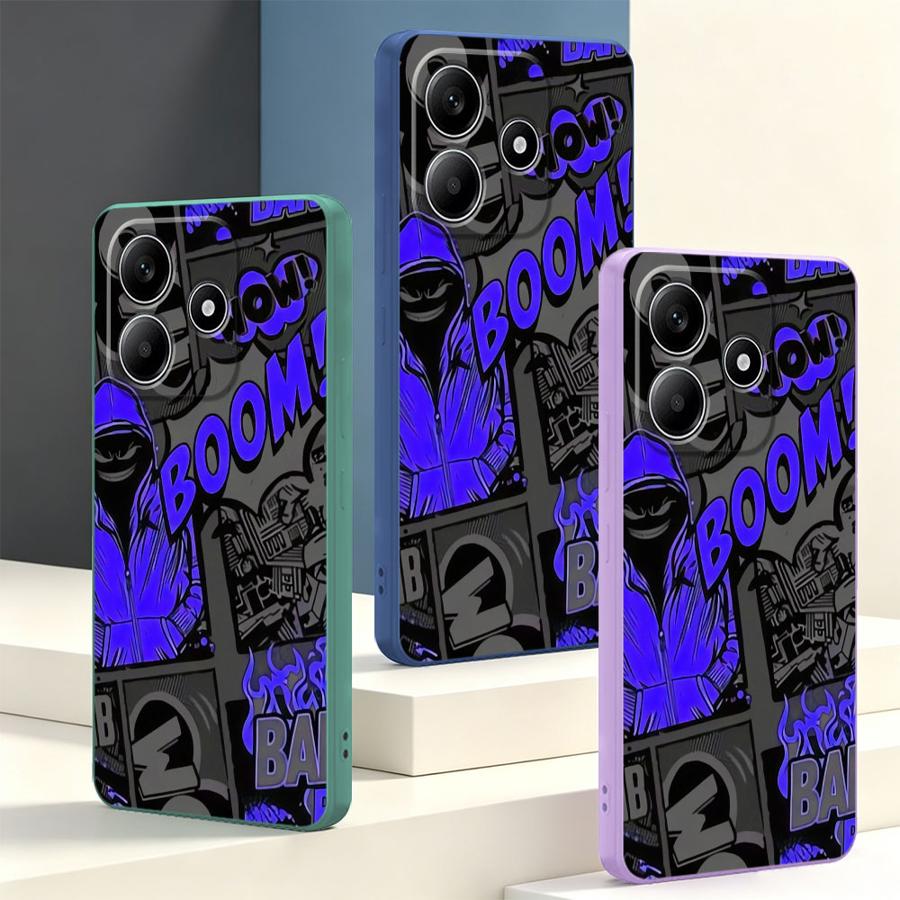 Graffiti Blue Comic Print Case - Lanyard Anime Logo 评论和价格